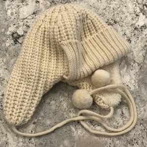 J. Crew White Beanie
